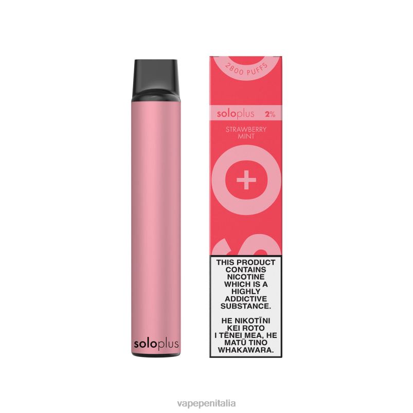 Vape In Italy menta fragola | Solo Plus vaporizzatore usa e getta 0PF0026