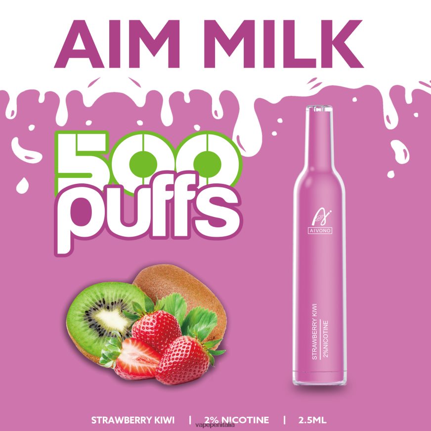Aivono AIM MILK 500 kiwi fragola - 486ZBB271 Vape Italia