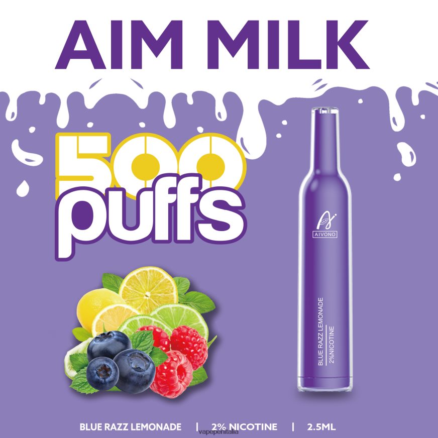 Aivono AIM MILK 500 limonata blu razz - 486ZBB264 Vape In Italy