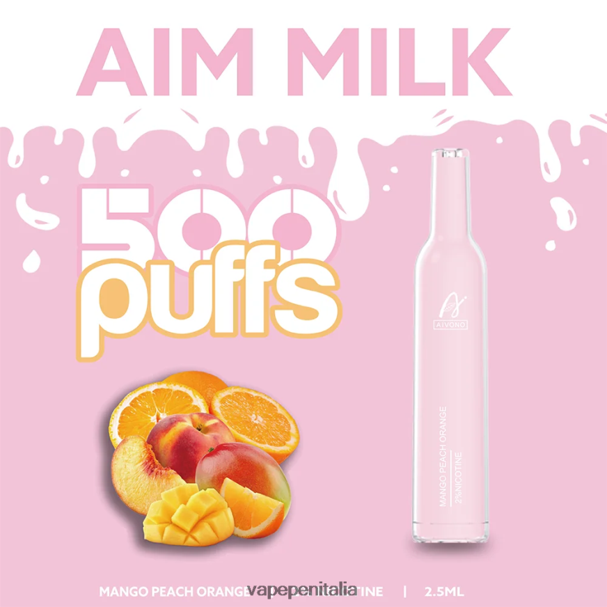 Aivono AIM MILK 500 mango pesca arancia - 486ZBB269 Vape Italia
