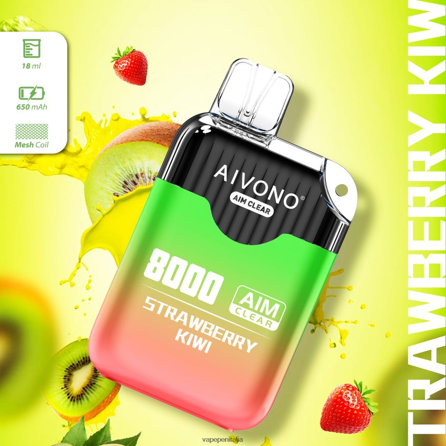 Aivono AIM CLEAR 8000 kiwi fragola - 486ZBB210 Vape In Italy