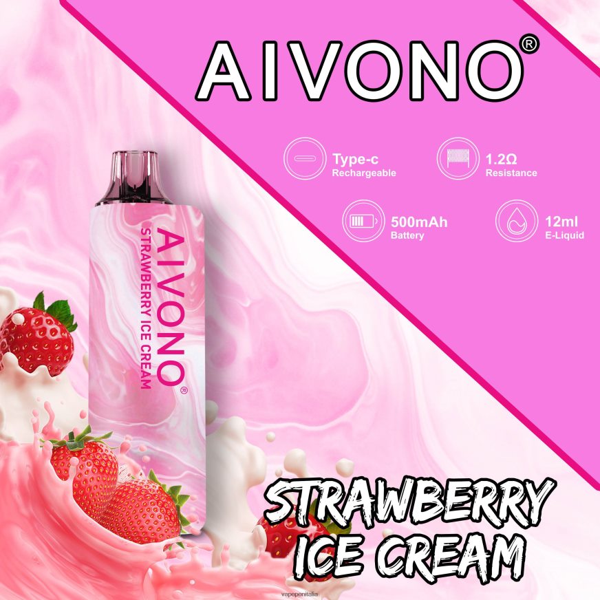 Aivono AIM GUN 7000 gelato alla fragola - 486ZBB105 Vape Italia