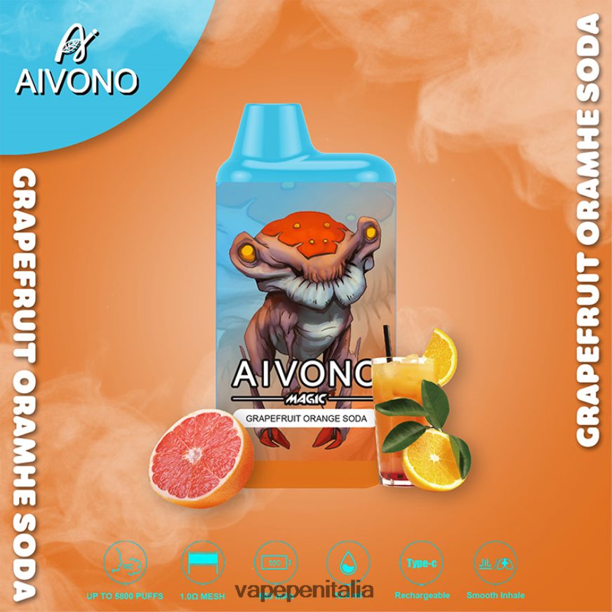 Aivono AIM MAGIC Sigaretta a scatola da 5800 bocche Aranciata al pompelmo - 486ZBB101 Vape Italia