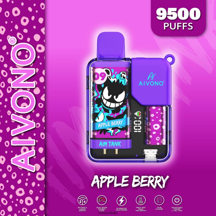 Aivono AIM TANK 9500 bacca di mela - 486ZBB43 Vape Italia