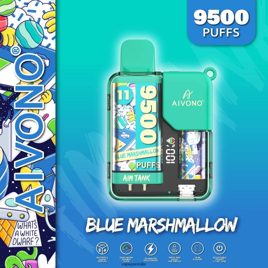 Aivono AIM TANK 9500 marshmallow blu - 486ZBB42 Vape In Italy