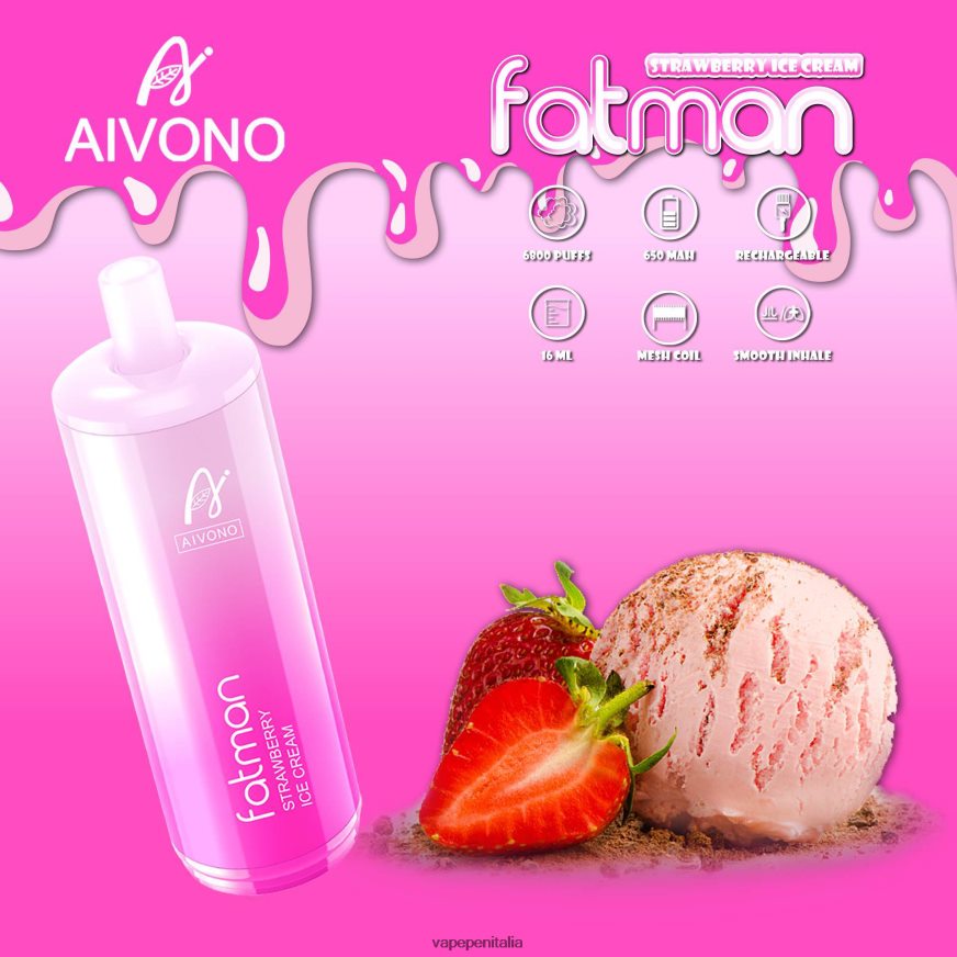 Aivono FATMAN 6800 gelato alla fragola - 486ZBB21 Vape Italia