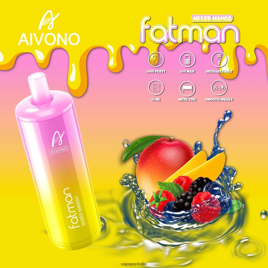 Aivono FATMAN 6800 mango misto - 486ZBB26 Vape In Italy