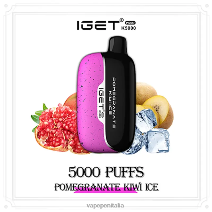 Vape In Italy P6VDZ17 ghiacciolo al kiwi e melograno IGET Moon k5000