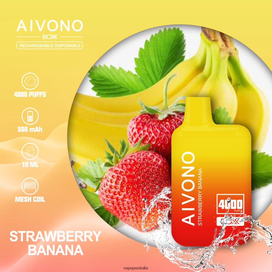 Aivono AIM BOXX 4000 banane alla fragola - 486ZBB231 Vape Italia