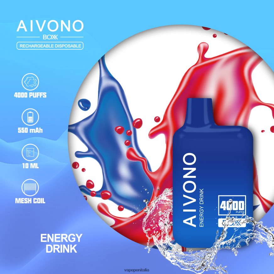 Aivono AIM BOXX 4000 bevanda energetica - 486ZBB225 Vape Italia