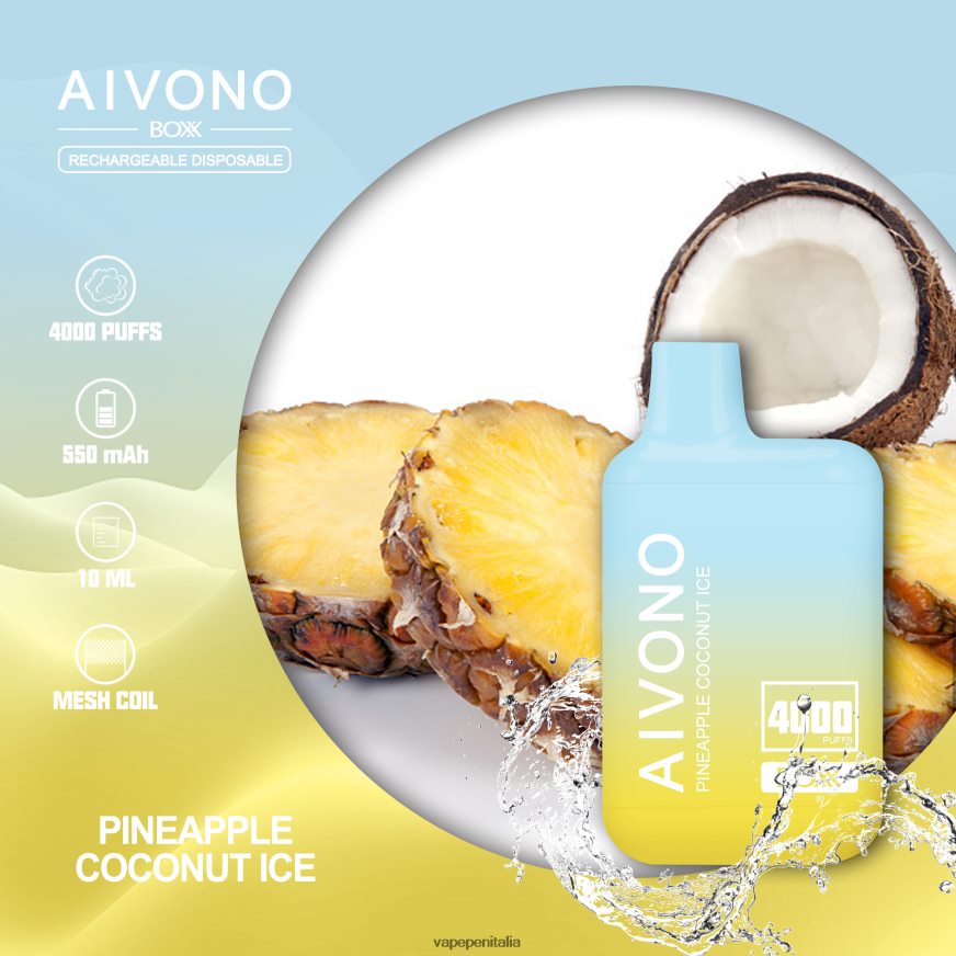 Aivono AIM BOXX 4000 gelato al cocco e ananas - 486ZBB222 Vape In Italy