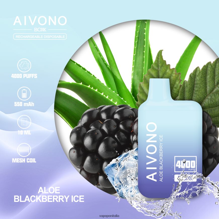 Aivono AIM BOXX 4000 ghiaccio corrente di aloe - 486ZBB228 Vape In Italy