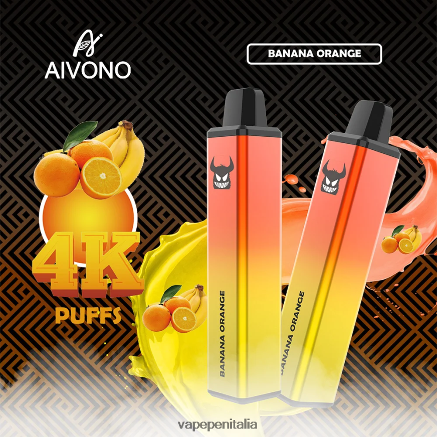 Aivono AIM FREAK 4000 banana arancia - 486ZBB258 Vape In Italy