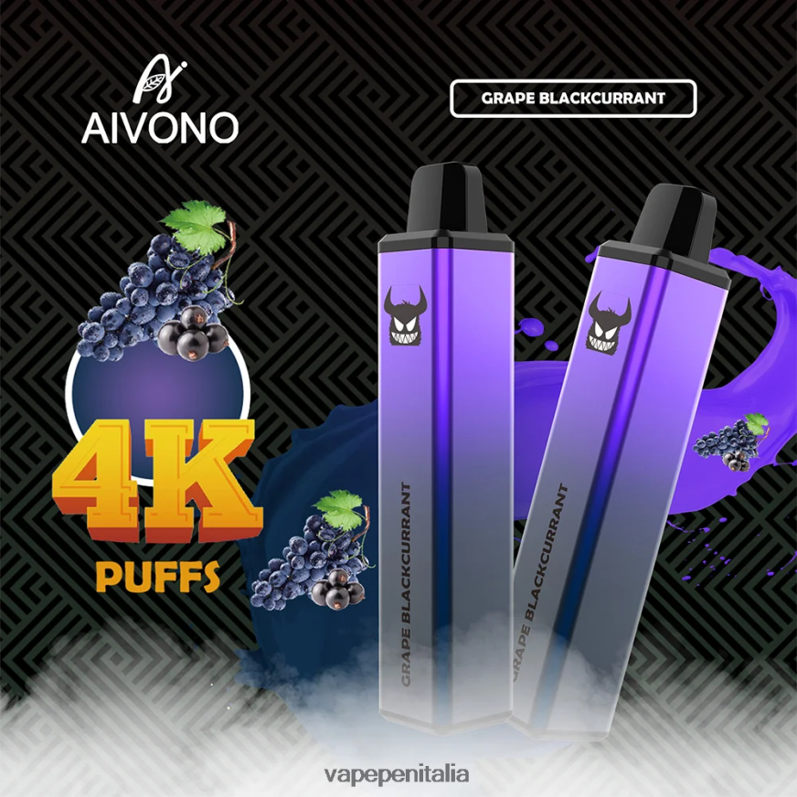 Aivono AIM FREAK 4000 ribes nero d'uva - 486ZBB259 Vape Italia