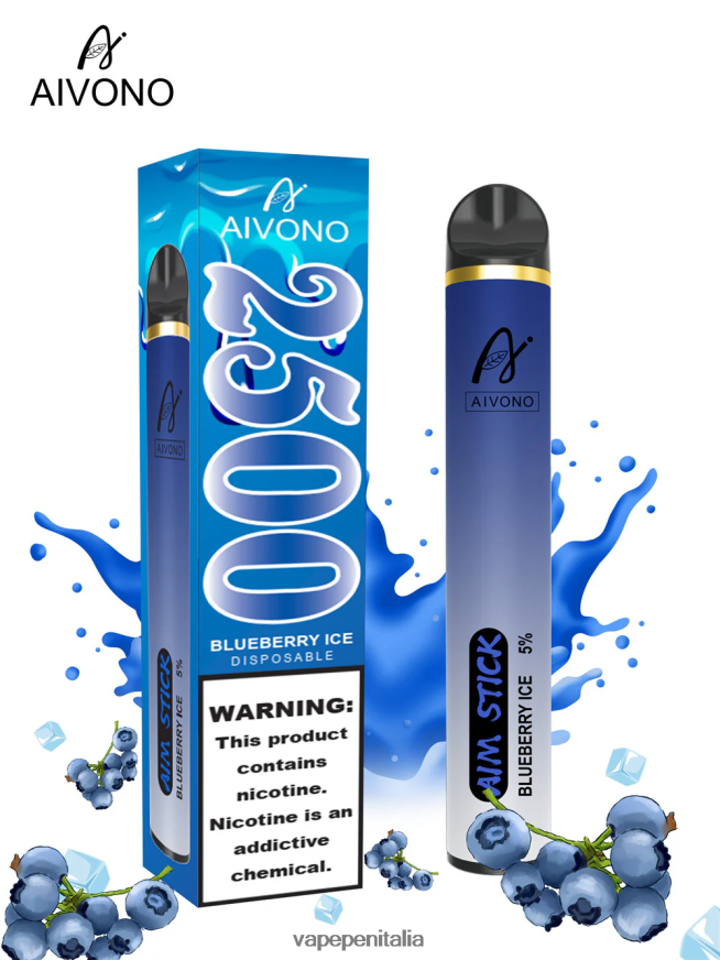 Aivono AIM STICK 2500 ghiaccio al mirtillo - 486ZBB152 Vape In Italy