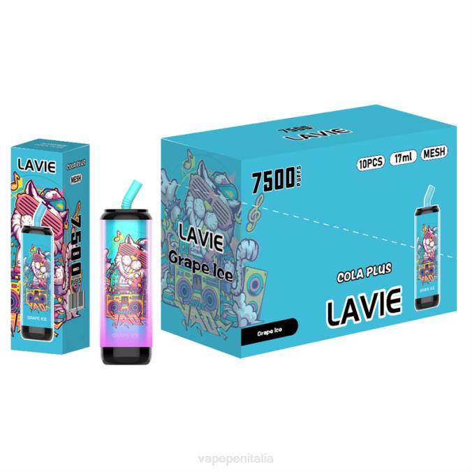 BZR4254 Vape In Italy - ghiaccio d'uva LAVIE Cola Plus 7500 sbuffi
