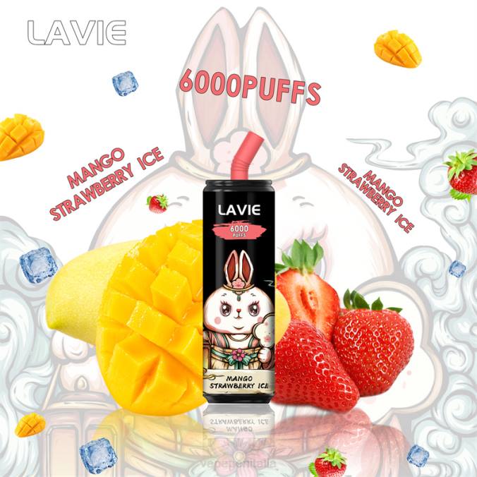 BZR4273 Vape Italia - gelato alla fragola e mango LAVIE Coke BAR 6000 sbuffi