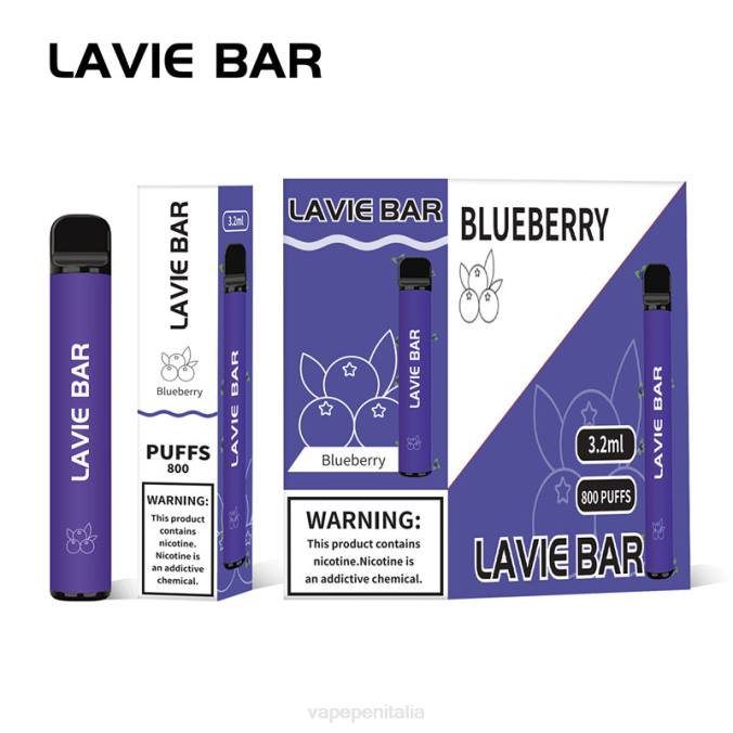 BZR4310 Vape In Italy - ghiaccio al mirtillo LAVIE BAR 800 soffi