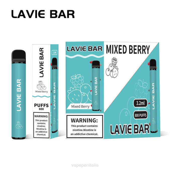 BZR4316 Vape In Italy - frutti di bosco misti LAVIE BAR 800 soffi