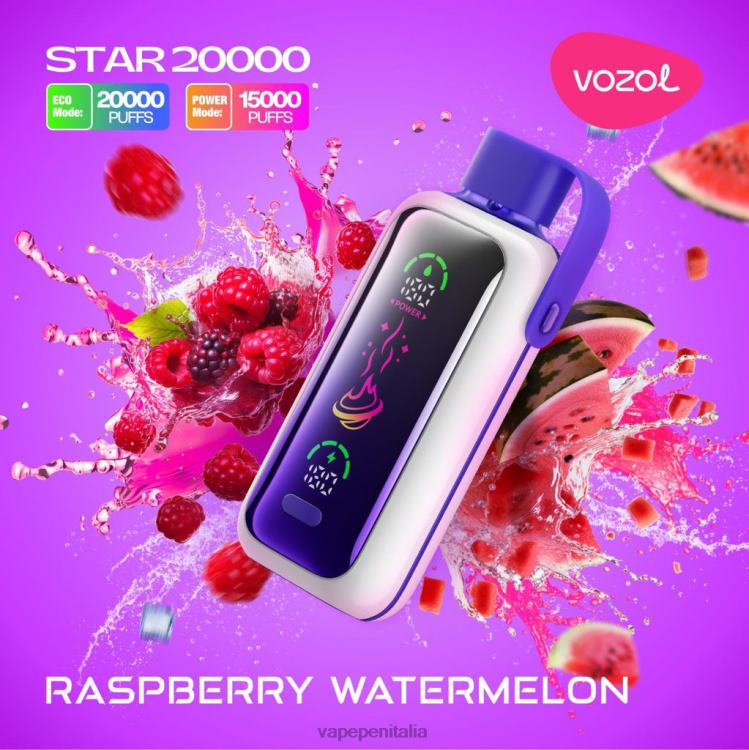 VOZOL STAR 20000 8PD8N19 anguria al lampone Vape Box Mod