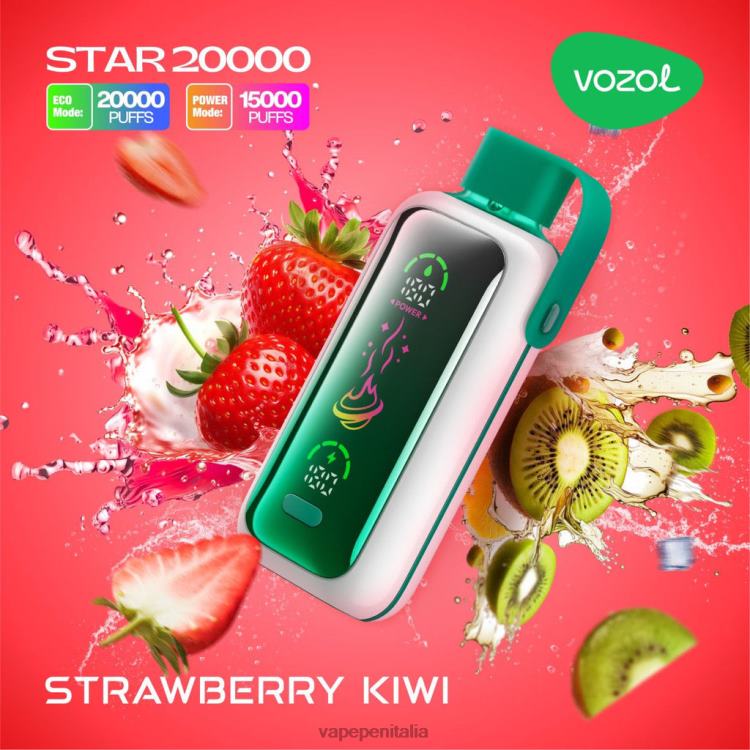 VOZOL STAR 20000 8PD8N20 kiwi fragola E Cig Senza Nicotina
