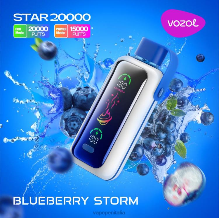 VOZOL STAR 20000 8PD8N5 tempesta di mirtilli E Cig Senza Nicotina